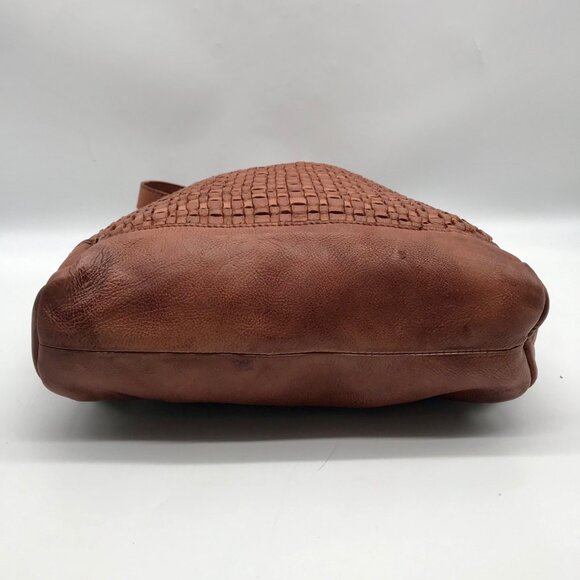 Vilenca Brown Woven Intrecciato Leather Backpack main image 6